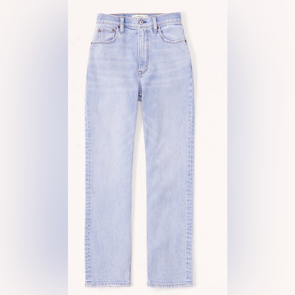 Abercrombie & Fitch Light Wash Ultra High Rise Ankle Straight Jean - Picture 4 of 4